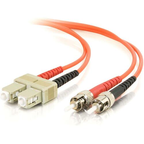 C2G-2m SC-ST 50/125 OM2 Duplex Multimode PVC Fiber Optic Cable - Orange (37416)