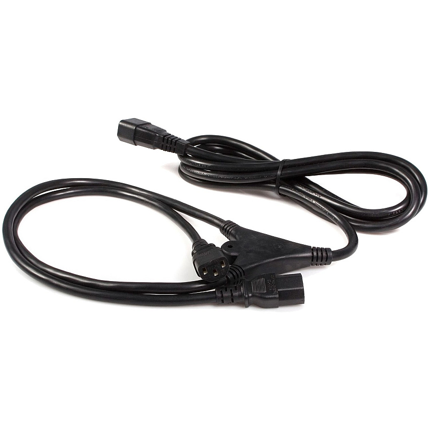 StarTech 10ft (3m) Power Extension Cord Splitter, C14 to 2x C13, 13A 250V, 16AWG, Computer Power Cord Extension, Power Extension Cable (PXT100Y)