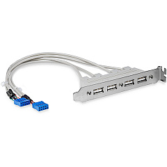 StarTech 4 Port USB A Female Slot Plate Adapter - USB panel - 4 pin USB Type A (F) (USBPLATE4) StarTech 4 Port USB A Female Slot Plate Adapter - USB panel - 4 pin USB Type A (F) (USBPLATE4)