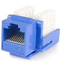 StarTech Cat5e RJ45 Keystone Jack Blue - 110 Type 110 Type Cat. 5 Keystone Jack A+B - Network Connector - RJ-45 (KEYSTONE110B)