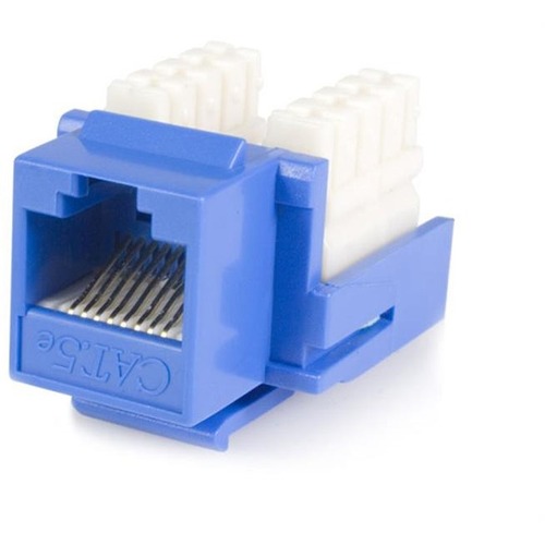 StarTech Cat5e RJ45 Keystone Jack Blue - 110 Type 110 Type Cat. 5 Keystone Jack A+B - Network Connector - RJ-45 (KEYSTONE110B)