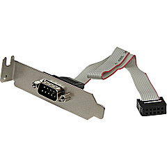 StarTech 9 Pin Serial Male to 10 Pin Motherboard Header LP Slot Plate (PLATE9MLP) StarTech 9 Pin Serial Male to 10 Pin Motherboard Header LP Slot Plate (PLATE9MLP)