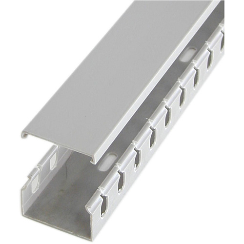 StarTech 2in x 1in Open Slot Wiring Cable Raceway Duct with Cover - Open Slot - Cable raceway - gray - 1.7 m (AD105X1)