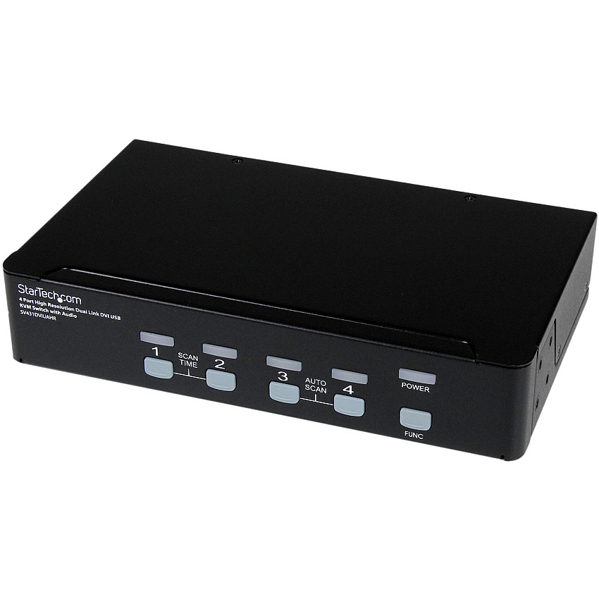 StarTech 4 Port High Resolution USB DVI Dual Link KVM Switch with Audio (SV431DVIUAHR)