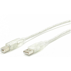 StarTech Transparent USB 2.0 cable - 4 pin USB Type A (M) - 4 pin USB Type B (M) - 10 ft (USBFAB10T)