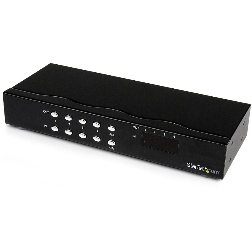 StarTech 4x4 VGA Video Matrix Switch Splitter with Audio (ST424MX)
