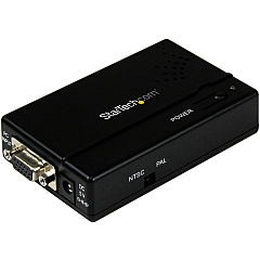 StarTech High Resolution VGA to Composite (RCA) or S-Video Converter - PC to TV (VGA2VID)