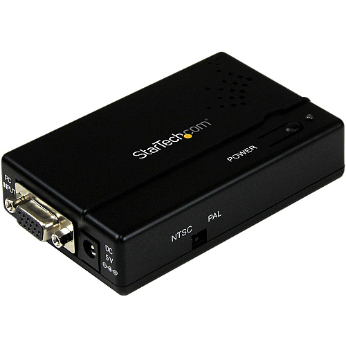 StarTech High Resolution VGA to Composite (RCA) or S-Video Converter - PC to TV (VGA2VID)