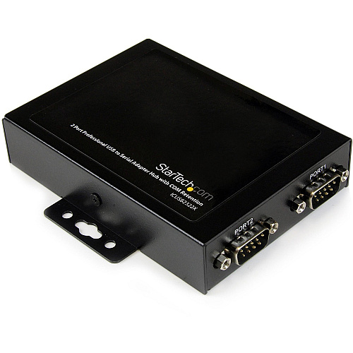 StarTech USB to Serial Adapter - 2 Port - Wall Mount - COM Port Retention - Texas Instruments - USB to Serial RS232 Adapter (ICUSB2322X)