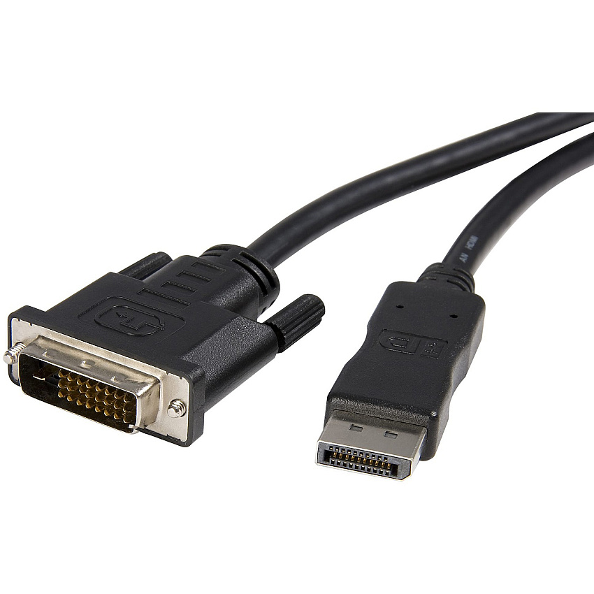 StarTech 10ft (3m) DisplayPort to DVI Cable, DisplayPort to DVI-D Adapter/Converter Cable, 1080p Video, DP 1.2 to DVI Monitor Cable (DP2DVIMM10)