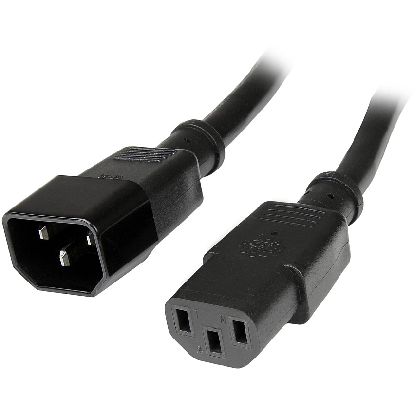 StarTech 10ft (3m) Power Extension Cord, C14 to C13, 10A 125V, 18AWG, Computer Power Cord Extension, Power Supply Extension Cable (PXT10010)