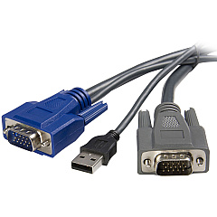 StarTech 10 ft Ultra-Thin USB VGA 2-in-1 KVM Cable (SVUSBVGA10)