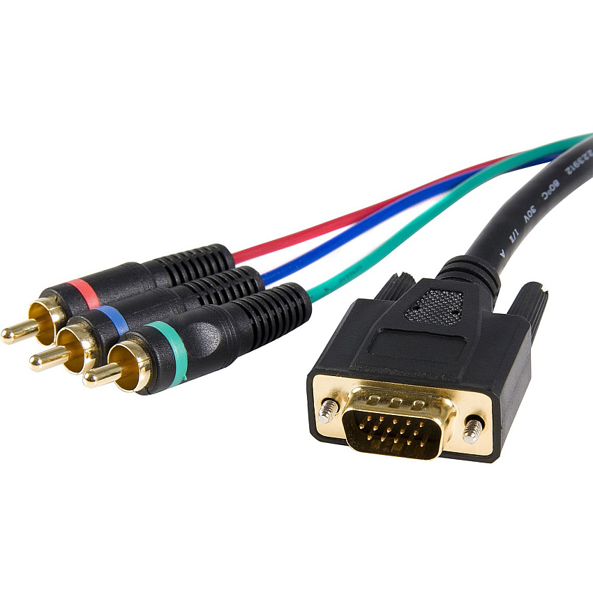 StarTech Cable adapter - RCA breakout - HD15 (m) - component (f) - 3 ft (HD15CPNTMM3)