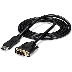 StarTech 6ft (1.8m) DisplayPort to DVI Cable, DisplayPort to DVI-D Adapter Cable, 1080p Video, DP 1.2 to DVI Monitor Converter Cable (DP2DVIMM6) StarTech 6ft (1.8m) DisplayPort to DVI Cable, DisplayPort to DVI-D Adapter Cable, 1080p Video, DP 1.2 to DVI Monitor Converter Cable (DP2DVIMM6)