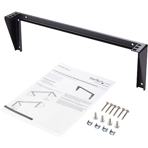 StarTech 1U 19in Steel Vertical Wall Mount Equipment Rack Bracket (RK119WALLV)