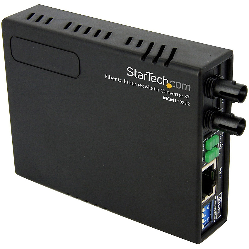 StarTech 10/100 Multi Mode Fiber Copper Fast Ethernet Media Converter ST 2 km (MCM110ST2)