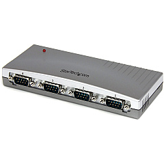 StarTech USB to Serial Adapter Hub - 4 Port - Bus Powered - DB9 (9-pin) - USB Serial - FTDI USB to Serial Adapter (ICUSB2324)