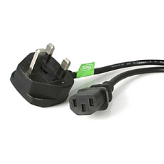 StarTech 6 ft Standard UK Computer Power Cord - Power cable - IEC 320 EN 60320 C13 (F) - BS 1363 (M) (PXT101UK) StarTech 6 ft Standard UK Computer Power Cord - Power cable - IEC 320 EN 60320 C13 (F) - BS 1363 (M) (PXT101UK)