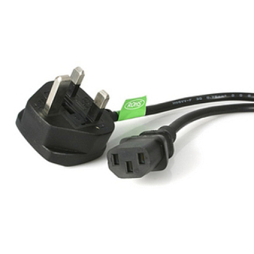 StarTech 6 ft Standard UK Computer Power Cord - Power cable - IEC 320 EN 60320 C13 (F) - BS 1363 (M) (PXT101UK)