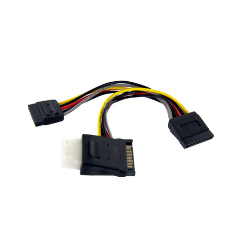 StarTech SATA to LP4 with 2x SATA Power Splitter Cable (PYOLP42SATA)