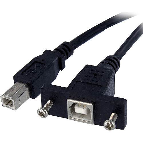 StarTech 1 ft Panel Mount USB Cable B to B - F/M (USBPNLBFBM1)