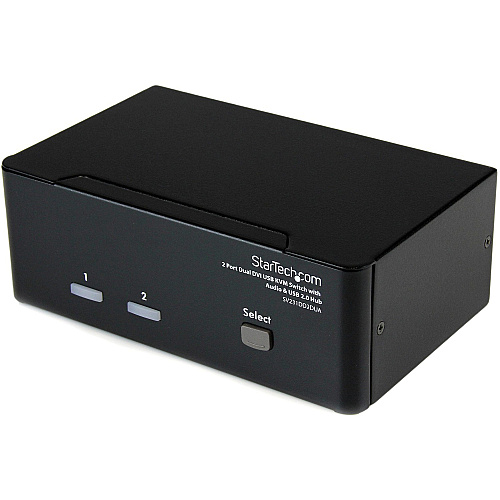 StarTech 2 Port Dual DVI USB KVM Switch w/ Audio & USB Hub (SV231DD2DUA)