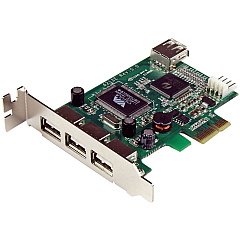 StarTech 4-port PCI Express LP USB Adapter Card (PEXUSB4DP) StarTech 4-port PCI Express LP USB Adapter Card (PEXUSB4DP)