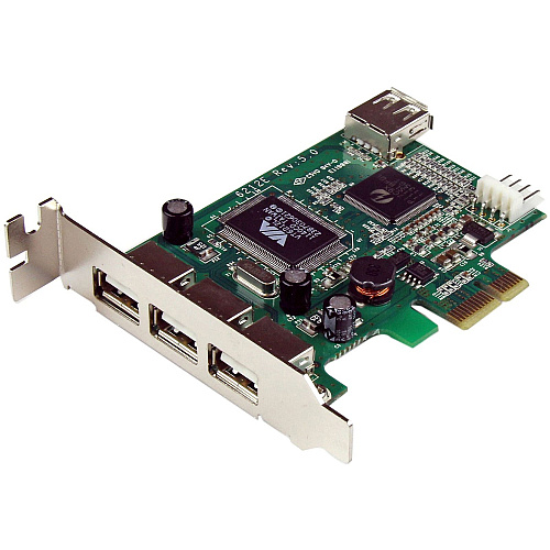 StarTech 4-port PCI Express LP USB Adapter Card (PEXUSB4DP)