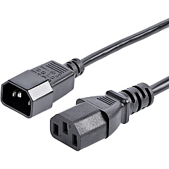 StarTech 6ft (2m) Power Extension Cord, C14 to C13, 10A 125V, 18AWG, Computer Power Cord Extension, Power Supply Extension Cable (PXT100) StarTech 6ft (2m) Power Extension Cord, C14 to C13, 10A 125V, 18AWG, Computer Power Cord Extension, Power Supply Extension Cable (PXT100)