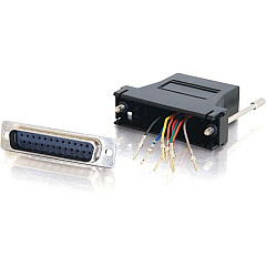 C2G RJ45 to DB25 Male Modular Adapter - Black (02937) C2G RJ45 to DB25 Male Modular Adapter - Black (02937)
