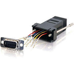 C2G RJ45 to DB9 Male Modular Adapter - Black (02947) C2G RJ45 to DB9 Male Modular Adapter - Black (02947)