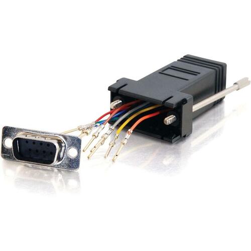 C2G RJ45 to DB9 Male Modular Adapter - Black (02947)