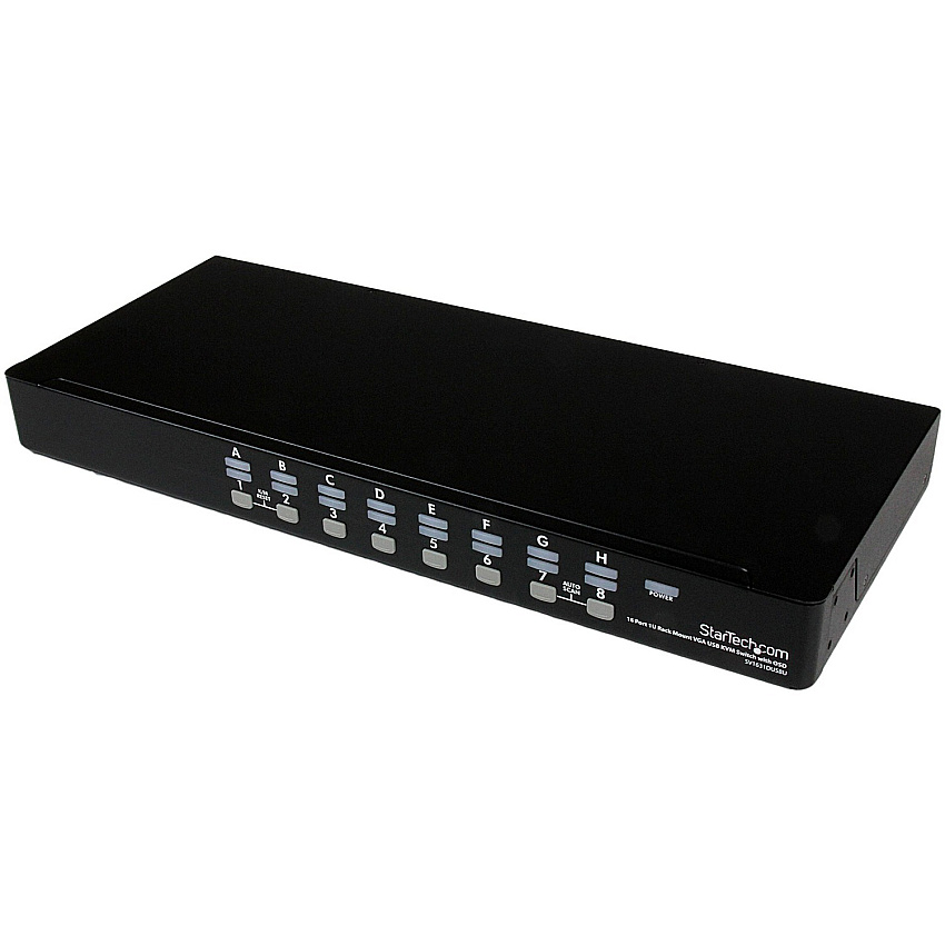 StarTech 16 Port 1U Rackmount USB KVM Switch with OSD (SV1631DUSBU)