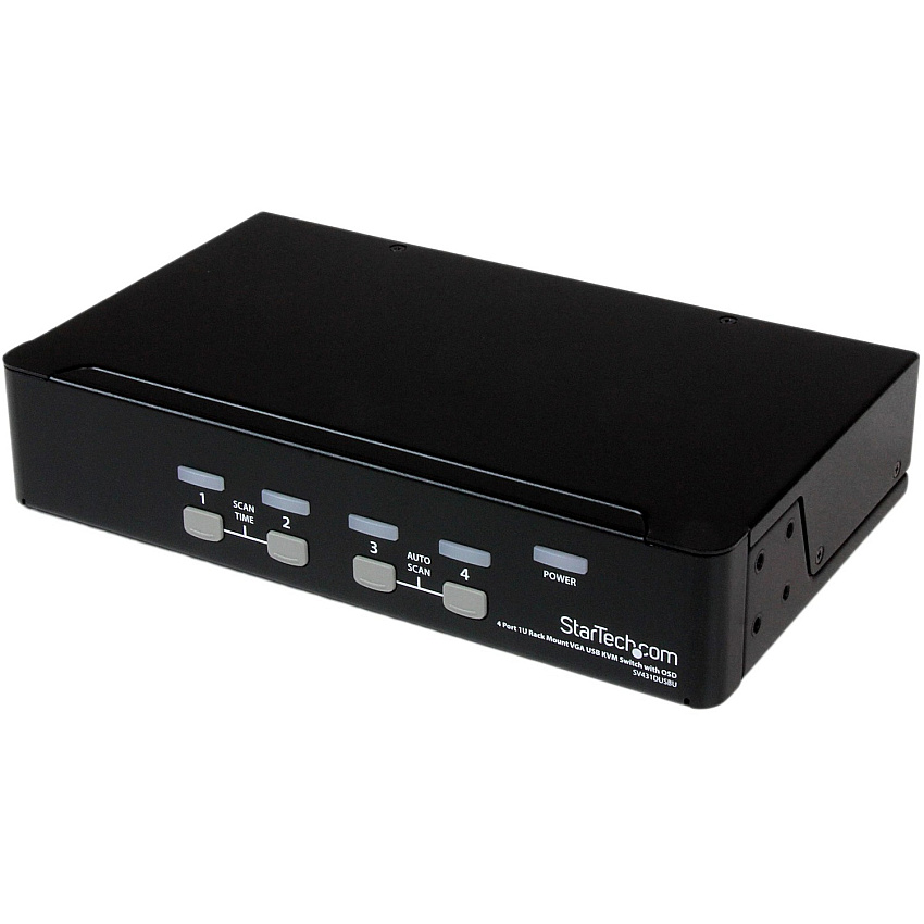 StarTech 4 Port 1U Rackmount USB KVM Switch with OSD (SV431DUSBU)