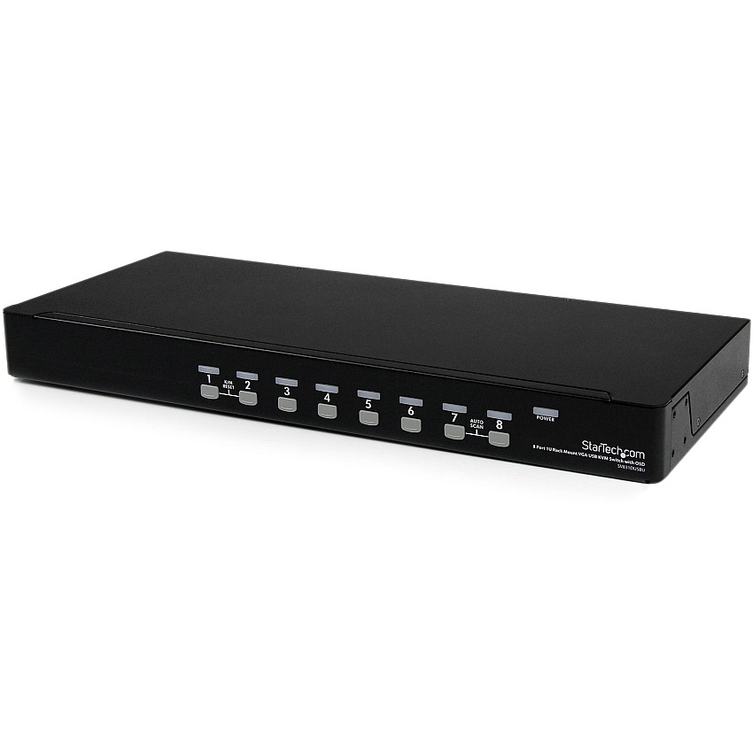 StarTech 8 Port 1U Rackmount USB KVM Switch with OSD (SV831DUSBU)