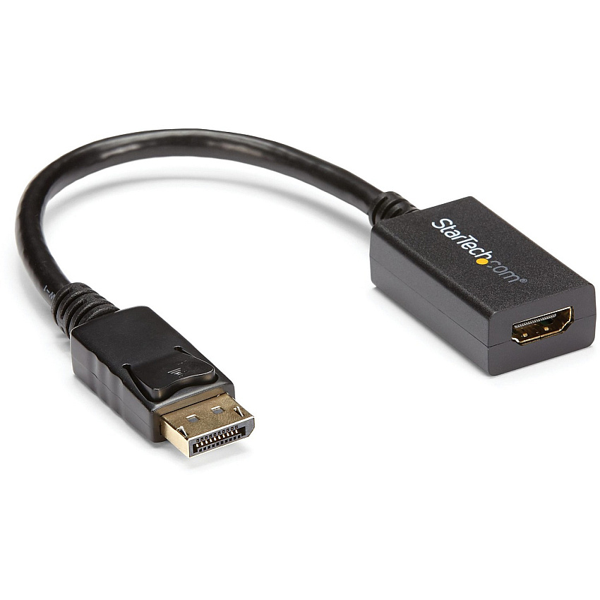 StarTech DisplayPort to HDMI Adapter, 1080p DP to HDMI Video Converter, DP to HDMI Monitor/TV Dongle, Passive, Latching DP Connector (DP2HDMI2)