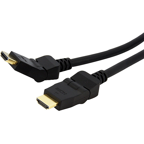 StarTech 6ft Swivel HDMI Cable, 4K 30Hz High Speed Rotating UHD HDMI Cord, HDMI 1.4 Pivot Cable with 180&deg; Swivel Connector M/M (HDMIROTMM6)