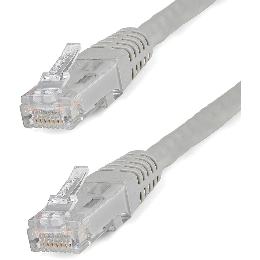 StarTech 25ft CAT6 Ethernet Cable - Gray Molded Gigabit - 100W PoE UTP 650MHz - Category 6 Patch Cord UL Certified Wiring/TIA (C6PATCH25GR)