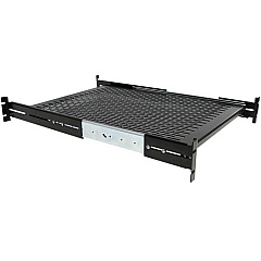 StarTech 2U Adjustable Mounting Depth Vented Sliding Rack Mount Shelf - 50lbs / 22.7kg (UNISLDSHF19)