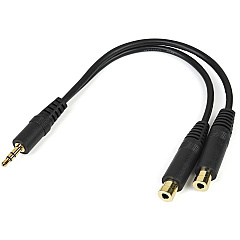 StarTech Stereo Splitter Cable - Phono Stereo 3.5mm (M) - Phono 2x Stereo (F) - 6in (MUY1MFF) StarTech Stereo Splitter Cable - Phono Stereo 3.5mm (M) - Phono 2x Stereo (F) - 6in (MUY1MFF)
