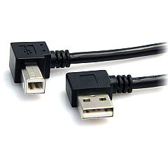 StarTech 3 ft A Right Angle to B Right Angle USB Cable - M/M (USB2HAB2RA3)