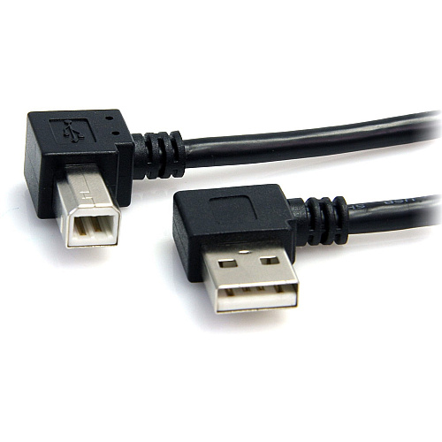 StarTech 3 ft A Right Angle to B Right Angle USB Cable - M/M (USB2HAB2RA3)