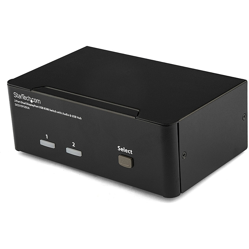 StarTech 2 Port Dual DisplayPort USB KVM Switch with Audio (SV231DPDDUA)