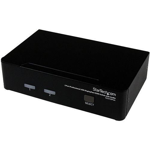 StarTech 2 Port USB DisplayPort KVM Switch with Audio (SV231DPUA)