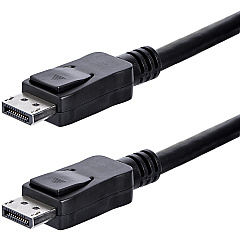 StarTech 1ft (30cm) DisplayPort 1.2 Cable, 4K x 2K UHD VESA Certified DisplayPort Cable, Short DP Cable/Cord for Monitor, w/ Latches (DISPLPORT1L)