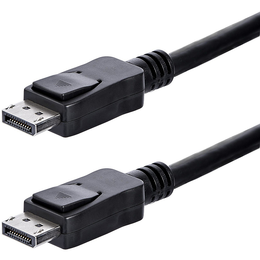 StarTech 1ft (30cm) DisplayPort 1.2 Cable, 4K x 2K UHD VESA Certified DisplayPort Cable, Short DP Cable/Cord for Monitor, w/ Latches (DISPLPORT1L)