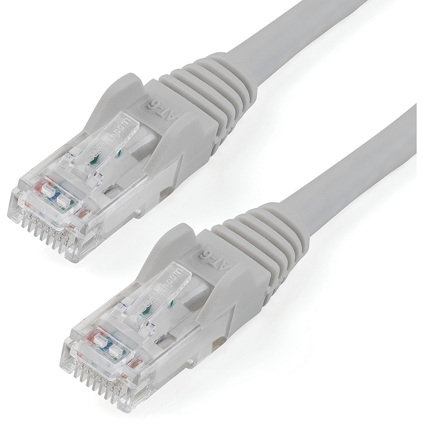 StarTech 3ft CAT6 Ethernet Cable - Gray Snagless Gigabit - 100W PoE UTP 650MHz Category 6 Patch Cord UL Certified Wiring/TIA (N6PATCH3GR)
