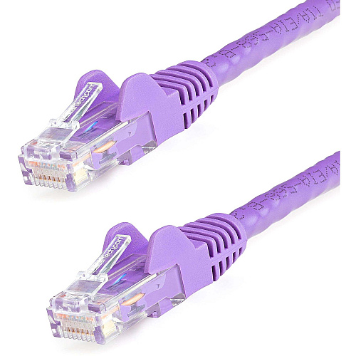 StarTech 3ft CAT6 Ethernet Cable - Purple Snagless Gigabit - 100W PoE UTP 650MHz Category 6 Patch Cord UL Certified Wiring/TIA (N6PATCH3PL)