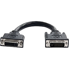StarTech 6in DVI-I Dual Link Digital Analog Port Saver Extension Cable M/F (DVIEXTAA6IN)