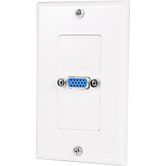 StarTech Single Outlet 15-Pin Female VGA Wall Plate - White (VGAPLATE)